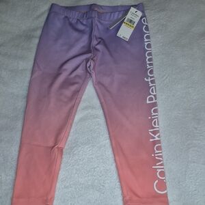 Calvin Klein Performance Kids Ombre Leggings - Lavender and Coral
